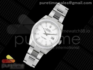 DateJust 41 126334 JQF 1:1 Best Edition 904L Steel White Stick Dial on Oyster Bracelet VR3235