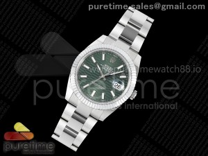 DateJust 41 126334 JQF 1:1 Best Edition 904L Steel Green Textured Stick Dial on Oyster Bracelet VR3235