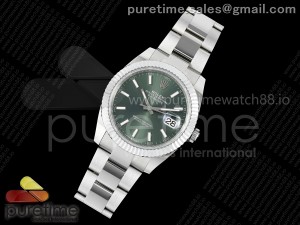 DateJust 41 126334 JQF 1:1 Best Edition 904L Steel Green Stick Dial on Oyster Bracelet VR3235