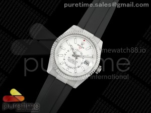 Skydweller 336239 SS Noob 1:1 Best Edition White Dial on Oysterflex Strap A9002 V2