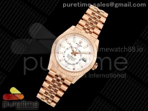 Skydweller 336935 RG Noob 1:1 Best Edition White Dial on RG Jubilee Bracelet A9002 V2