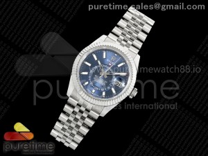 Skydweller 336934 SS Noob 1:1 Best Edition Blue Dial on SS Jubilee Bracelet A9002 V2