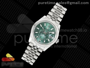 Skydweller 336934 SS Noob 1:1 Best Edition Green Dial on SS Jubilee Bracelet A9002 V2