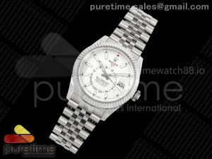 Skydweller 336934 SS Noob 1:1 Best Edition White Dial on SS Jubilee Bracelet A9002 V2
