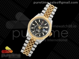 Skydweller 336933 SS/YG Noob 1:1 Best Edition Black Dial on SS/YG Jubilee Bracelet A9002 V2