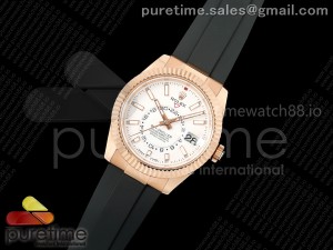 Skydweller 336235 RG Noob 1:1 Best Edition White Dial on Oysterflex Strap A9002 V2