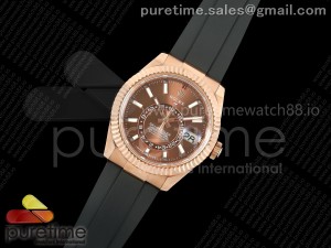 Skydweller 336235 RG Noob 1:1 Best Edition Brown Dial on Oysterflex Strap A9002 V2