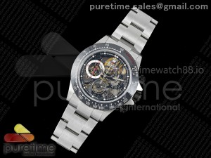 Daytona Artisans SS GETF Best Edition Skeleton Dial Black Ceramic Bezel on SS Bracelet DD4802