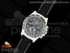 Daytona DIW White Carbon GETF Best Edition Gray Dial Carbon Bezel on SS Bracelet A4130