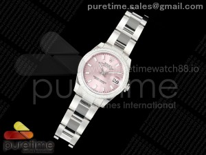 DateJust 31 SS ARF 1:1 Best Edition Pink Stick Dial Diamonds Bezel on Oyster Bracelet ETA2688