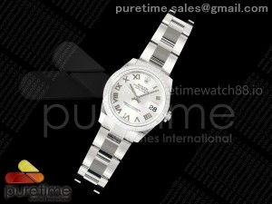 DateJust 31 SS ARF 1:1 Best Edition Silver Roman Dial Diamonds Bezel on Oyster Bracelet ETA2688