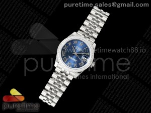 DateJust 31 SS ARF 1:1 Best Edition Blue Roman Dial Diamonds Bezel on Jubilee Bracelet ETA2688
