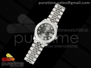 DateJust 31 SS ARF 1:1 Best Edition Gray Diamonds Dial Diamonds Bezel on Jubilee Bracelet ETA2688