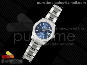 DateJust 31 SS ARF 1:1 Best Edition Blue Stick Dial Diamonds Bezel on Oyster Bracelet ETA2688
