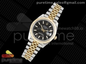 DateJust 41 126333 YG Wrapped 3EF 1:1 Best Edition Black Stick Dial on Jubilee Bracelet VR3235 V2 (Weighted)