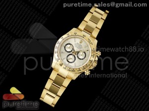 Daytona 126508 QF 1:1 Best Edition YG/Black Crystal Dial on Bracelet SH4131 V6 (Gain Weight)
