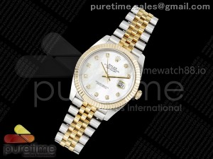 DateJust 41 126333 YG Wrapped 3EF 1:1 Best Edition White MOP Diamonds Dial on Jubilee Bracelet VR3235 V2 (Weighted)
