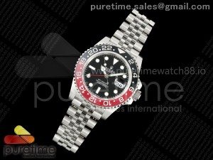 GMT-Master II 126710 Red/Black Ceramic GMF Best Edition on SS Jubilee Bracelet SA3285