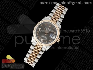 DateJust 36 126231 RSF 1:1 Best Edition Gray Diamonds Roman Dial on SS/RG Jubilee Bracelet A3235