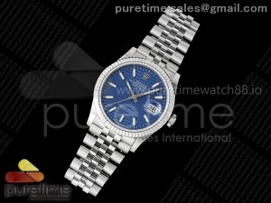 DateJust 36 126234 RSF 1:1 Best Edition Blue Textured Dial on SS Jubilee Bracelet A3235