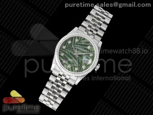 DateJust 36 126234 RSF 1:1 Best Edition Green Leaves Dial on SS Jubilee Bracelet A3235