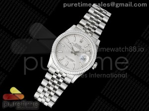 DateJust 36 126234 RSF 1:1 Best Edition Silver Stick Dial on SS Jubilee Bracelet A3235