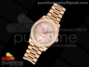 Day Date 40 RG RSF 1:1 Best Edition RG Roman Dial on RG Bracelet A2836 (155g)