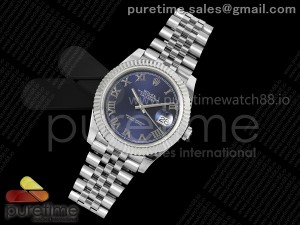 DateJust 41 126334 SS RSF 1:1 Best Edition Blue Roman Dial on Jubilee Bracelet A3235