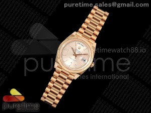 Day Date 40 RG 228235 THBF 1:1 Best Edition RG Crystal Dial on President Bracelet VR3255 V3 (Gain Weight)
