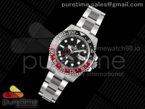 GMT-Master II Black/Red Ceramic 904L ARF 1:1 Best Edition Black Dial on Oyster Bracelet SH3285 CHS