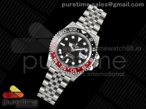GMT-Master II Black/Red Ceramic 904L ARF 1:1 Best Edition Black Dial on Jubilee Bracelet SH3285 CHS