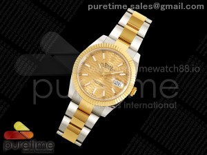 DateJust 41 126333 SS/YG ARF 1:1 Best Edition 904L Steel YG Textured Dial on SS/YG Oyster Bracelet SH3235 (Weighted)