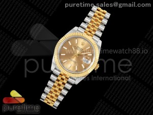 DateJust 41 126333 SS/YG ARF 1:1 Best Edition 904L Steel YG Stick Dial on SS/YG Jubilee Bracelet SH3235 (Weighted)