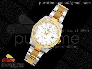 DateJust 41 126333 SS/YG ARF 1:1 Best Edition 904L Steel White Stick Dial on SS/YG Oyster Bracelet SH3235 (Weighted)