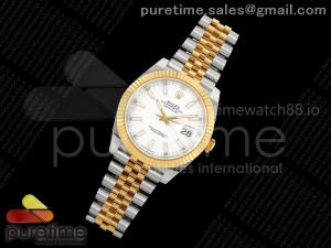 DateJust 41 126333 SS/YG ARF 1:1 Best Edition 904L Steel White Stick Dial on SS/YG Jubilee Bracelet SH3235 (Weighted)