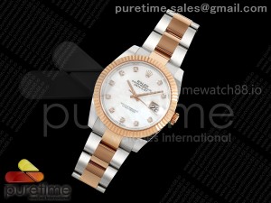 DateJust 41 126331 SS/RG ARF 1:1 Best Edition 904L Steel White MOP Dial on SS/RG Oyster Bracelet SH3235 (Weighted)