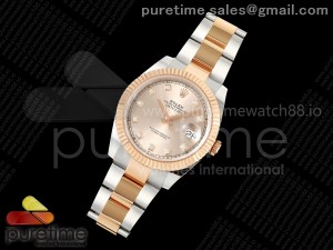 DateJust 41 126331 SS/RG ARF 1:1 Best Edition 904L Steel RG Diamonds Dial on SS/RG Oyster Bracelet SH3235 (Weighted)