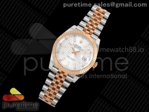 DateJust 41 126331 SS/RG ARF 1:1 Best Edition 904L Steel Silver Textured Dial on SS/RG Jubilee Bracelet SH3235 (Weighted)