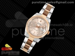DateJust 41 126331 SS/RG ARF 1:1 Best Edition 904L Steel RG Stick Dial on SS/RG Oyster Bracelet SH3235 (Weighted)