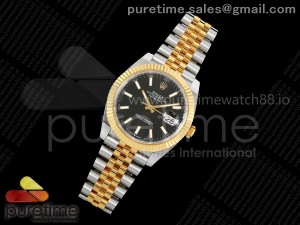 DateJust 41 126333 SS/YG ARF 1:1 Best Edition 904L Steel Black Stick Dial on SS/YG Jubilee Bracelet SH3235 (Weighted)