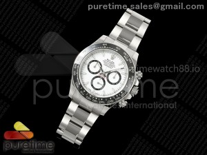 Daytona 126500 THBF 1:1 Best Edition 904L Steel White Dial on SS Bracelet SH4131