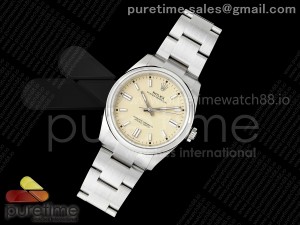 Oyster Perpetual 126000 36mm KRF 1:1 Best Edition 904L Steel 2025 Cream Dial VR3230