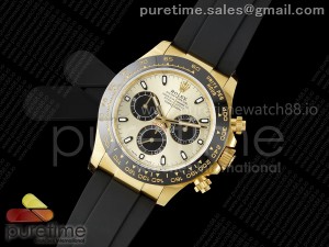 Daytona 116518 QF 1:1 Best Edition YG/Black Dial on Oysterflex Strap SH4130 V11 (Gain Weight)
