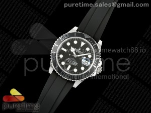 Yacht-Master 42mm 226659 SS RSF 1:1 Best Edition Black Dial on Oysterflex Strap A3235