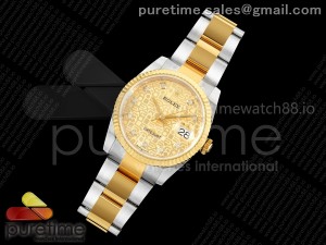 DateJust 36 SS/YG 126233 ARF 1:1 Best Edition YG Computer Dial on Oyster Bracelet SH3235