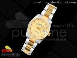 DateJust 36 SS/YG 126233 ARF 1:1 Best Edition YG Leaves Stick Dial on Oyster Bracelet SH3235
