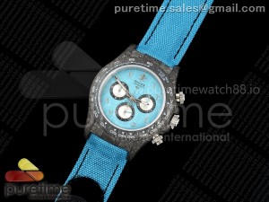 Daytona DIW Black Carbon DIWF Best Edition Blue/Silver Roman Dial on Blue Nylon Strap DD4801