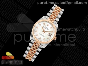 DateJust 36 SS/YG 126231 ARF 1:1 Best Edition White MOP Diamonds Dial on Jubilee Bracelet SH3235