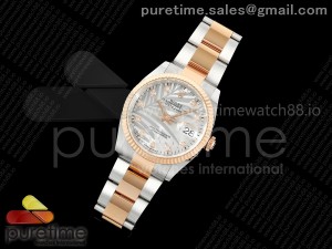 DateJust 36 SS/YG 126231 ARF 1:1 Best Edition Silver Leaves Diamonds Dial on Oyster Bracelet SH3235
