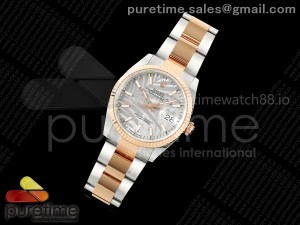 DateJust 36 SS/YG 126231 ARF 1:1 Best Edition Silver Leaves Stick Dial on Oyster Bracelet SH3235